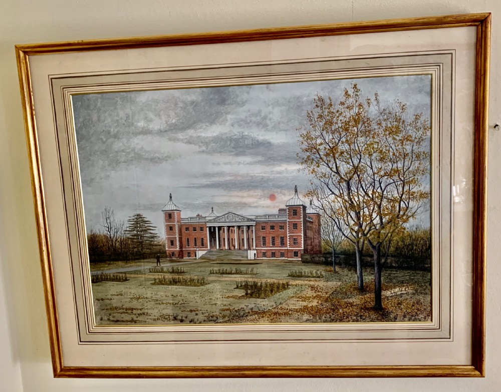 William SPEECHLY (c.1740-1780) ARCHITECTURAL WATERCOLOUR, OSTERLEY PARK  View II