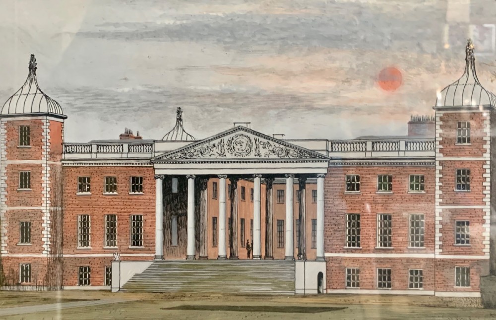 William SPEECHLY (c.1740-1780) ARCHITECTURAL WATERCOLOUR, OSTERLEY PARK  View III