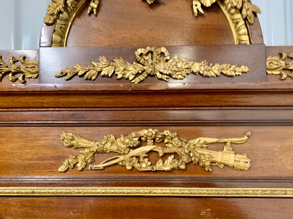 A FRENCH ORMOLU-MOUNTED MAHOGANY AND PARQUETRY VITRINE-ON-STAND View VI