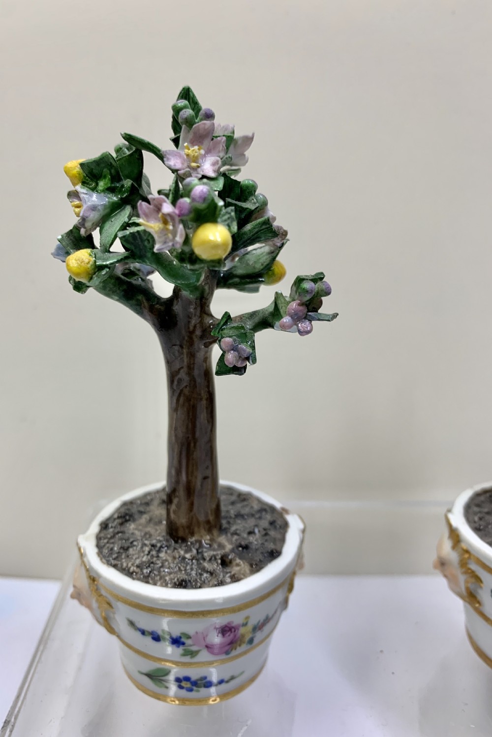 Rare pair Meissen Marcolini Lemon Trees in Tubs Circa 1790 Porcelain  View V