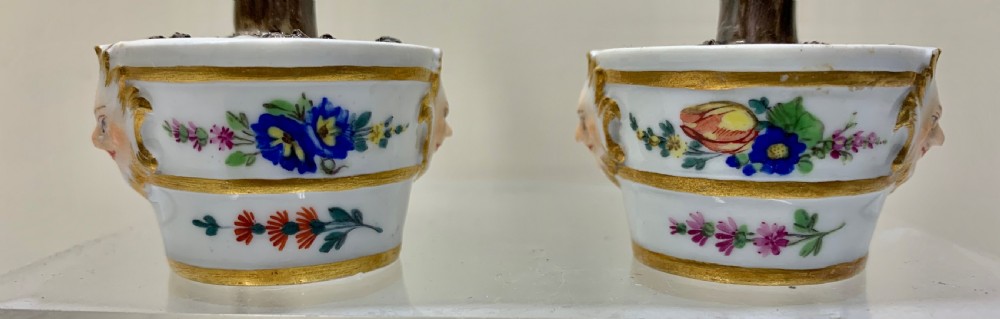 Rare pair Meissen Marcolini Lemon Trees in Tubs Circa 1790 Porcelain  View VII