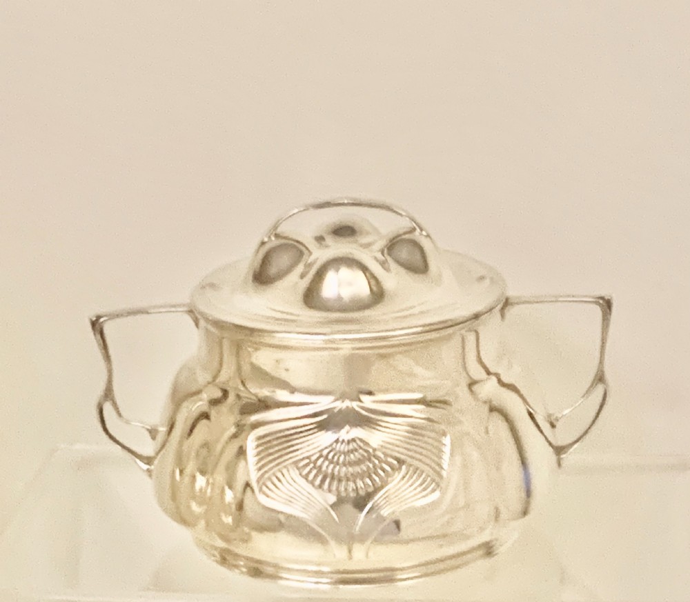 Rare Superb Orivit Sterling Silver Art Nouveau Coffee and Tea Service, Cologne, Germany,  View VI