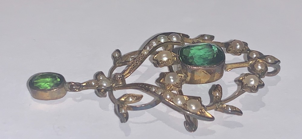 Nice quality antique Art Nouveau pendant brooch Circa 1900 View III