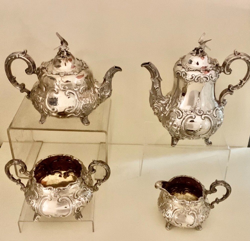 Victorian  sterling silver tea and coffee service A B Savory Sons (William Smiley) View II