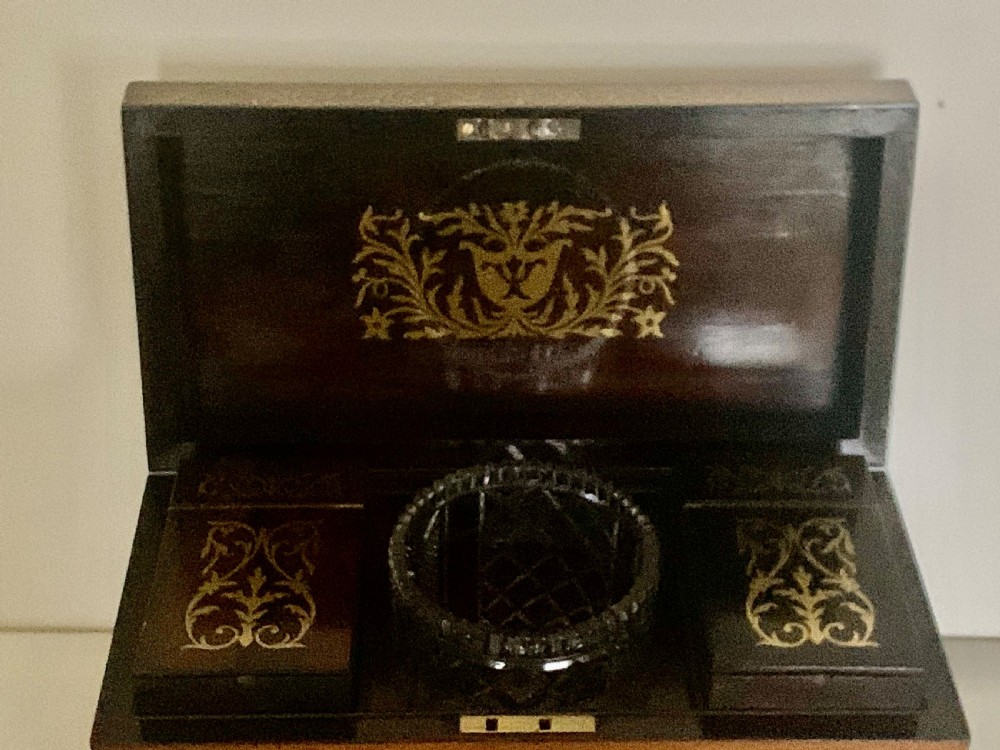  A Superb Sarcophagus Regency Rosewood Tea Caddy Antique Circa 1820's, View V