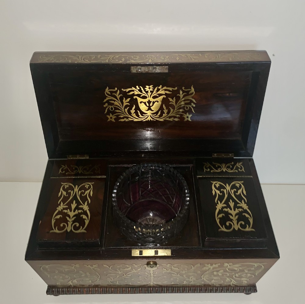  A Superb Sarcophagus Regency Rosewood Tea Caddy Antique Circa 1820's, View VII