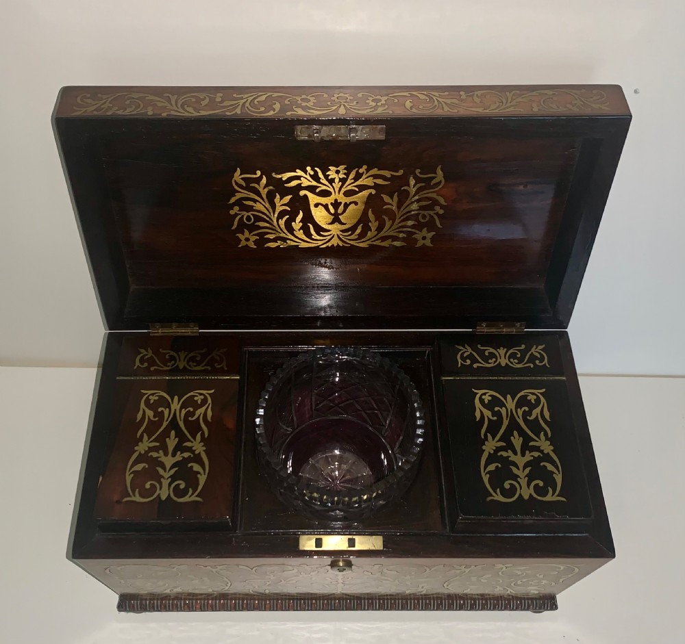  A Superb Sarcophagus Regency Rosewood Tea Caddy Antique Circa 1820's, View VIII