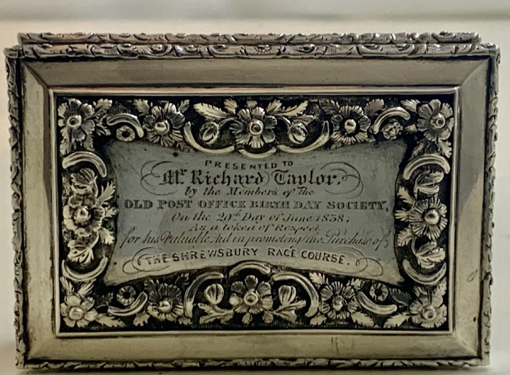 GEORGIAN SOLID STERLING SILVER TABLE SNUFF  BOX View IV