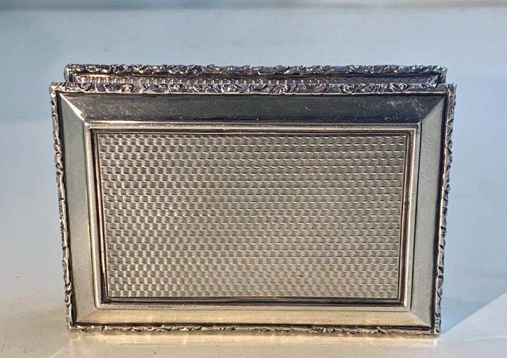 GEORGIAN SOLID STERLING SILVER TABLE SNUFF  BOX View IX