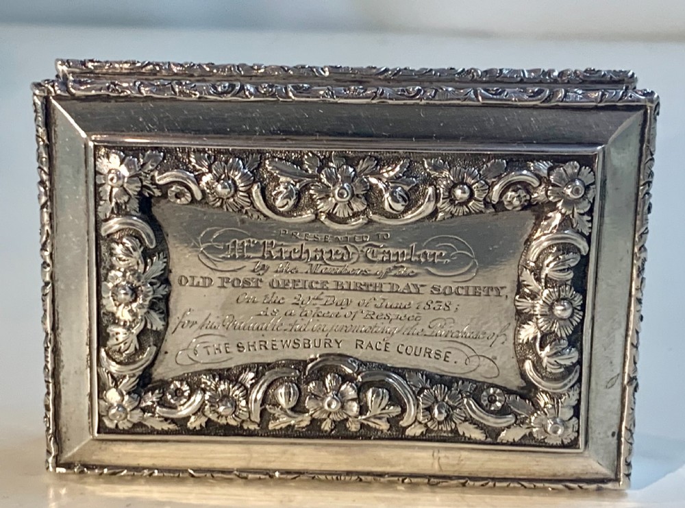GEORGIAN SOLID STERLING SILVER TABLE SNUFF  BOX View XI