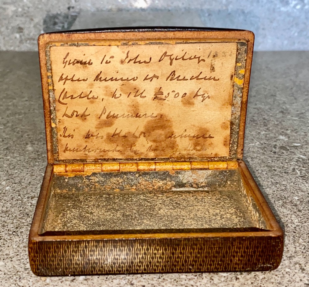 Early 19th Century Large Hand Painted Stobwasser Type Papier Mache Table Snuff Box C1820 View X