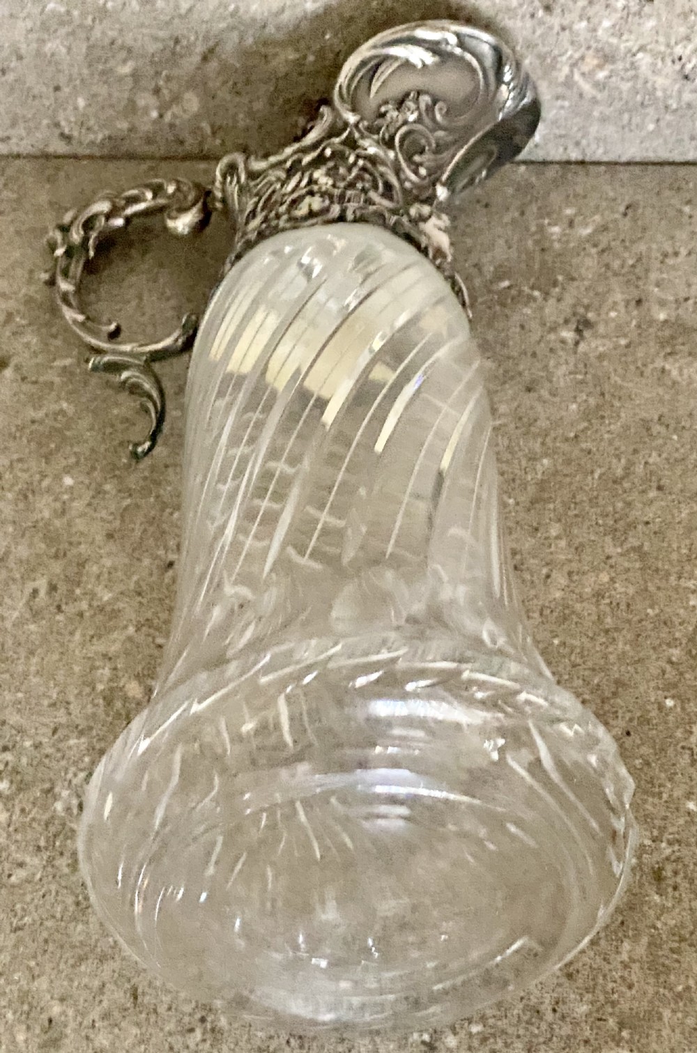 Antique STERLING SILVER & GLASS CLARET JUG TOPAZIO PORTUGAL

 View XIX