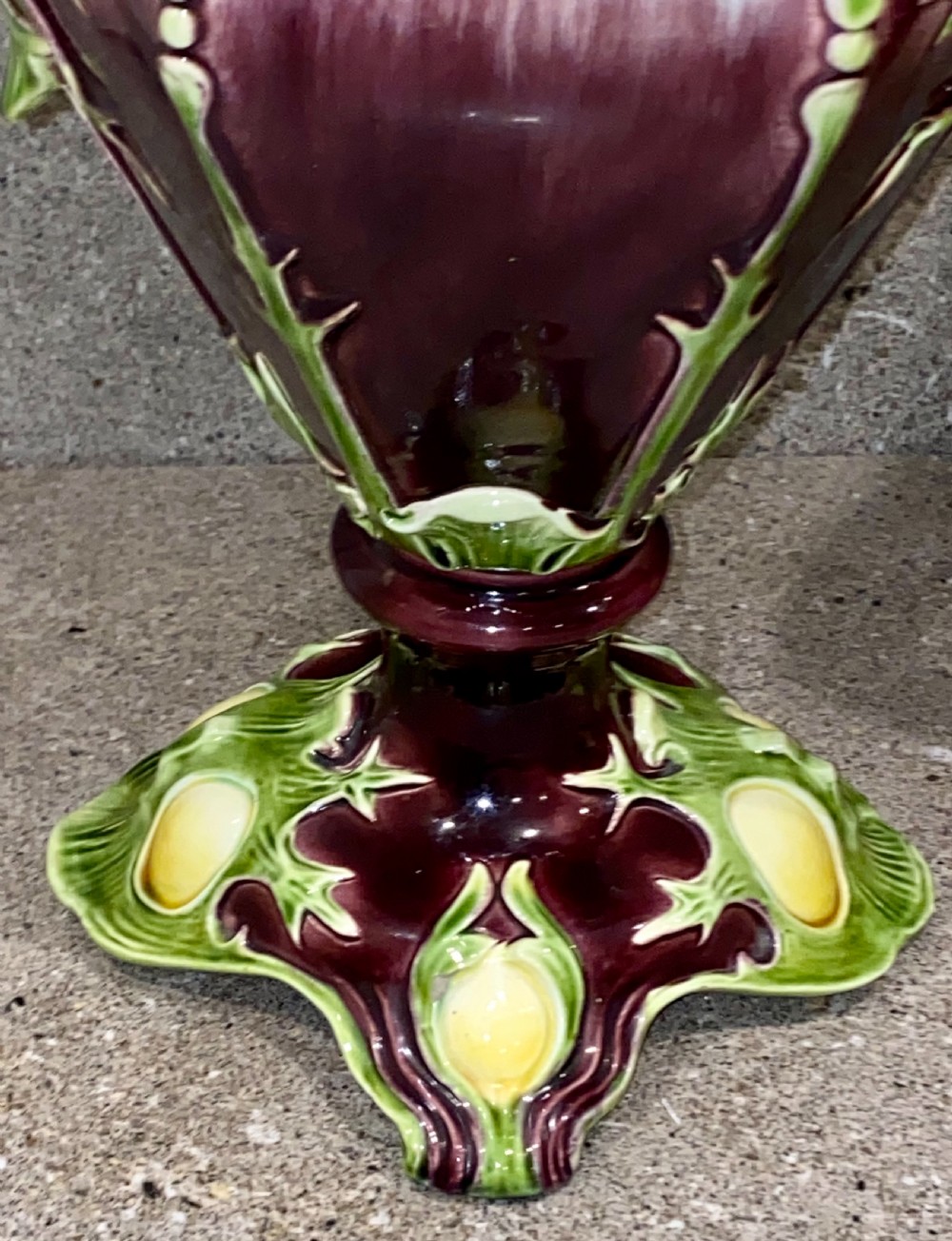 Pair of Large Majolica Vases by Julius Dressler, Austria, circa 1885 View V