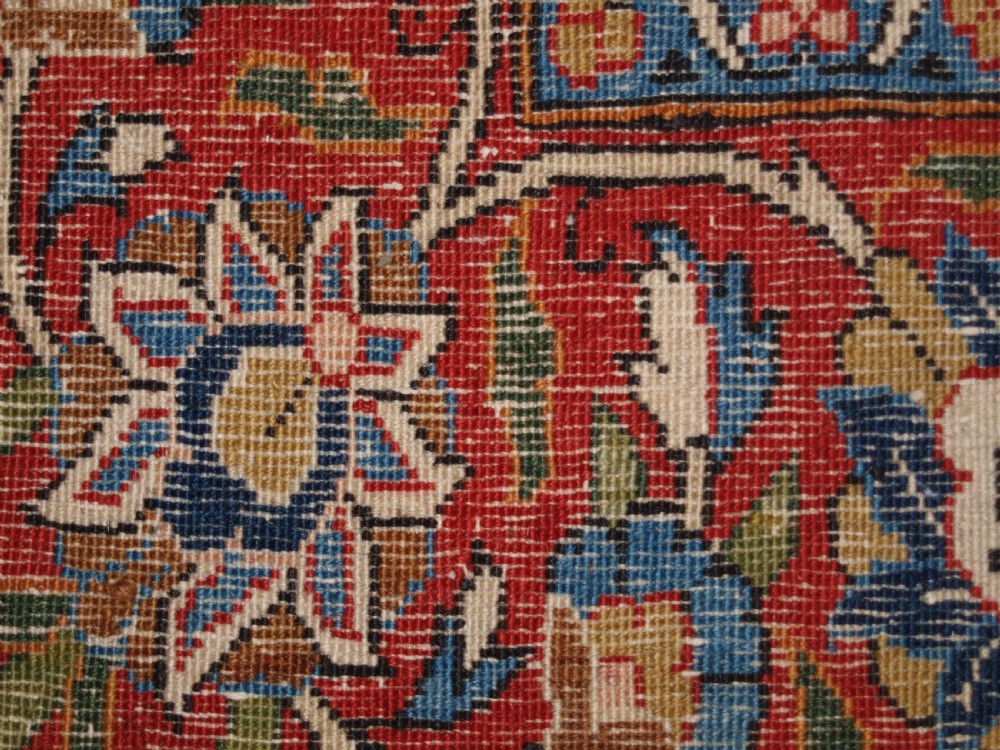 ANTIQUE QUM RUG WITH ALL OVER FLORAL DESIGN, EXCELLENT COLOURS, CIRCA 1920. View VIII