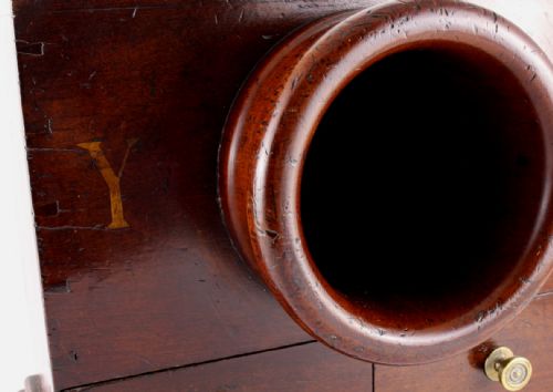 fig 2. Georgian Ballot Box. Wooden Mahogany Funnel Club Voting Box.