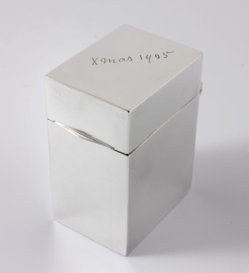 fig 2. Silver Miniature Playing Card Box. William Hutton 1904.