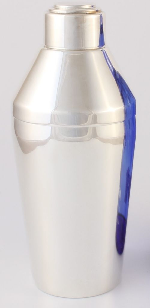 Silver Plated Art Deco Elkington Cardinal Plate Cocktail Shaker.