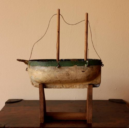 Scratch Built Wooden Toy Boat.