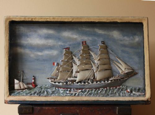 French Ship in a Box Diorama