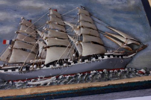 fig 1. French Ship in a Box Diorama