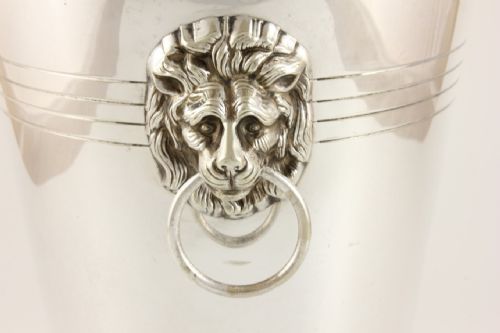 fig 2. Silver Plate Lion Handled Wine Champagne Cooler Bucket