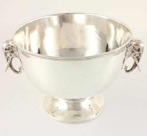Solid Silver Elephant Head Bowl.