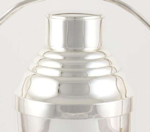 fig 2. French Maison Barra Silver Plate Cocktail Shaker & Beaker Set.