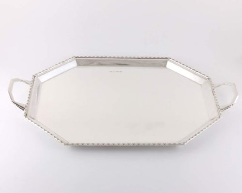 fig 2. Art Deco Solid Silver Tray.