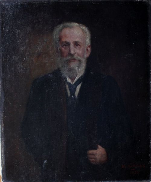 Bearded Edwardian Gentleman Oil Painting.