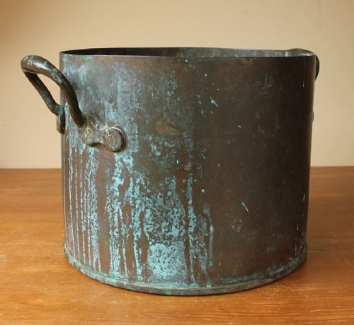 Large 19th Century Copper Log Bin.