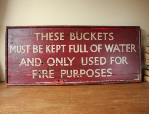 Nottingham Train Station Railway Fire Bucket Sign