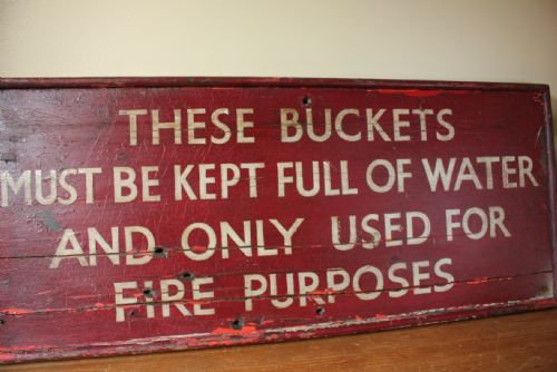 fig 1. Nottingham Train Station Railway Fire Bucket Sign