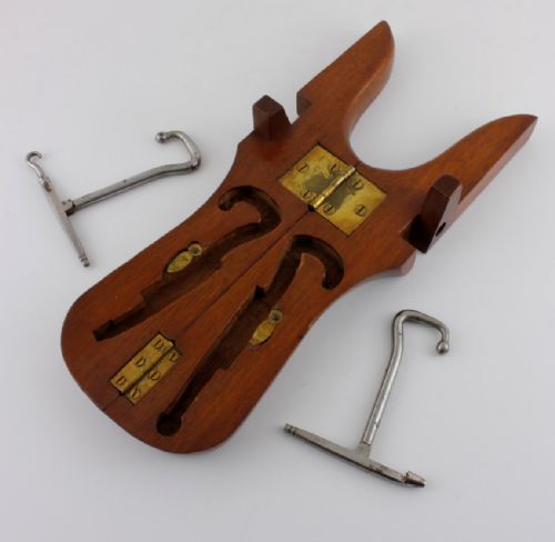 Campaign Mahogany Boot Jack & Tools.