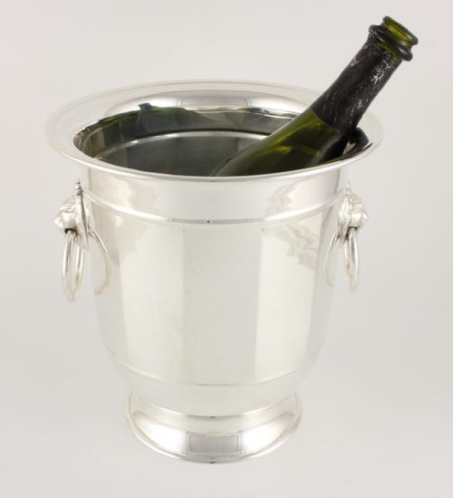 fig 2. Elkington Silver Plated Lion Ice Bucket Champagne Cooler.