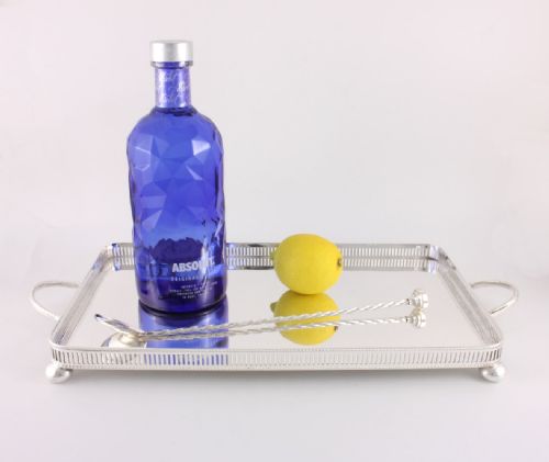 fig 1. Asprey Silver Plated Gallery Tray.