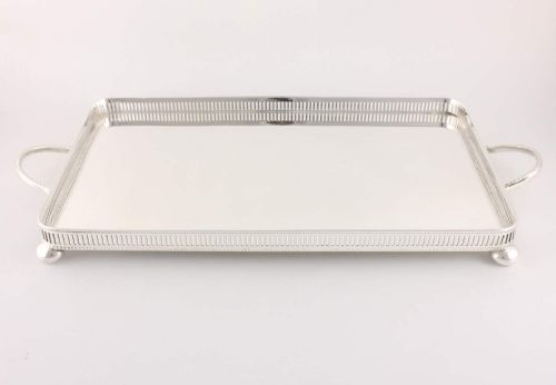 fig 2. Asprey Silver Plated Gallery Tray.