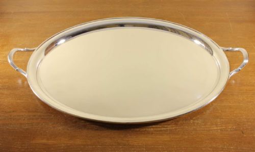 Large Silver Plate Oval Tray.