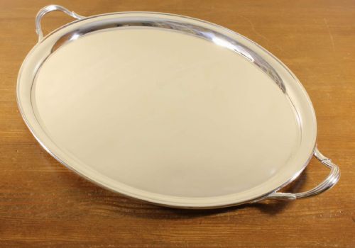 fig 1. Large Silver Plate Oval Tray.
