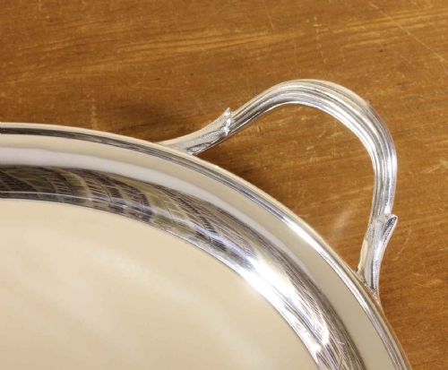 fig 2. Large Silver Plate Oval Tray.
