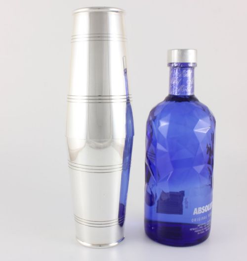fig 1. Large Silver Plated Art Deco Boston Cocktail Shaker. S Hart & Co. 
