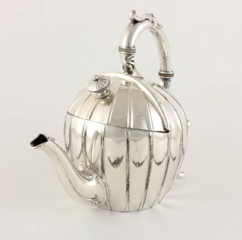 fig 2. James Dixon Silver Plate SYP Simple Yet Perfect Melon Teapot.