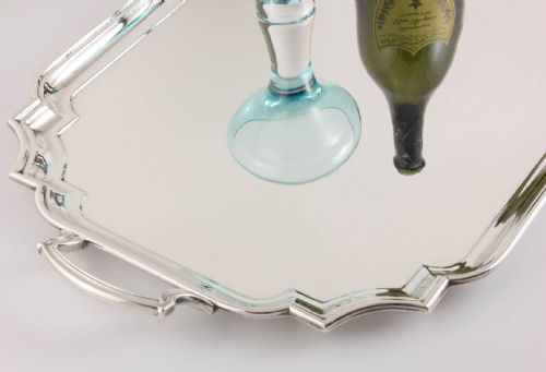 fig 1. Large Garrard & Co Silver Plated Tray.