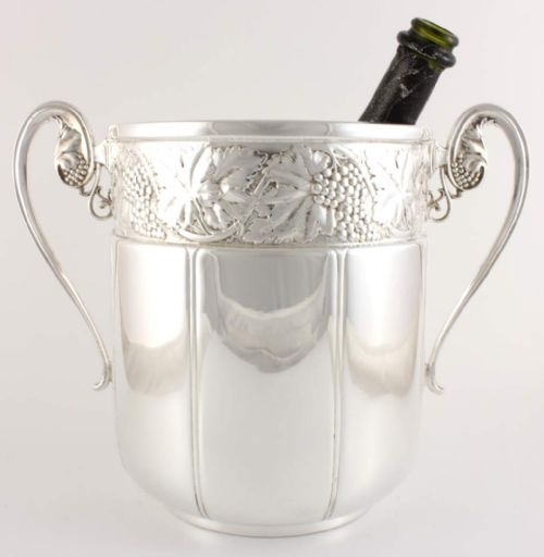 fig 1. Art Nouveau WMF Silver Plated Wine Cooler.