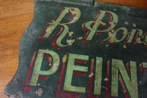 fig 1. French Metal Painter Tradesman Sign.