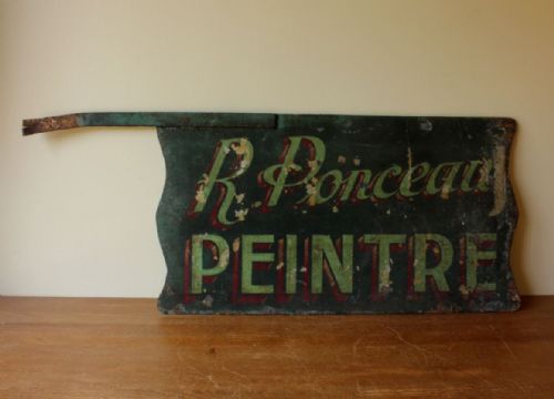 fig 2. French Metal Painter Tradesman Sign.