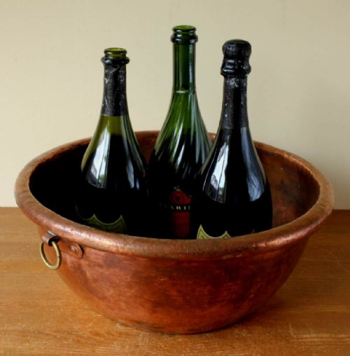 fig 1. Large French Copper Chocolate Mixing Pot.