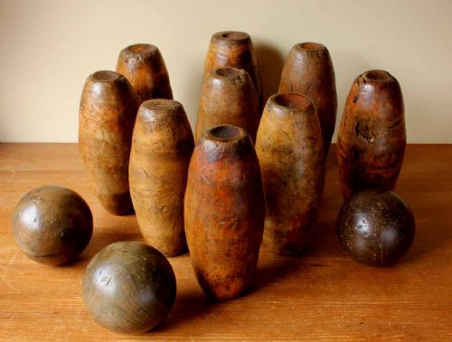 Traditional Wood Skittles & Balls.