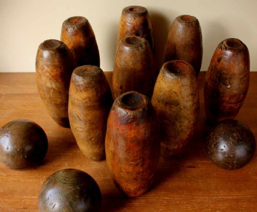 fig 1. Traditional Wood Skittles & Balls.