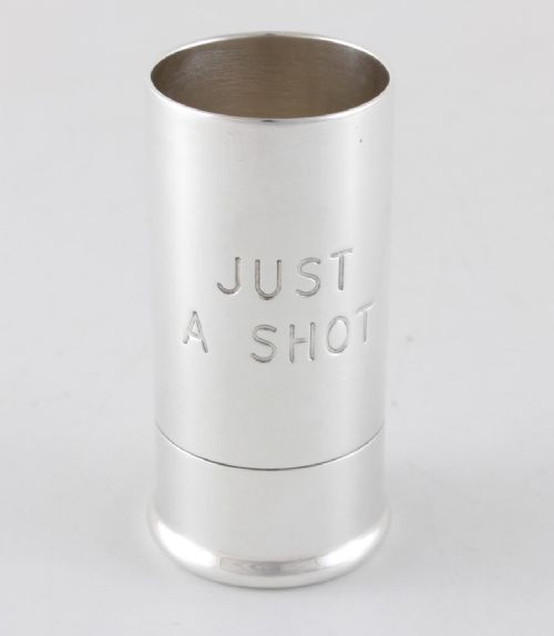 fig 1. Just A Shot Shotgun Cartridge Spirit Measure Jigger.