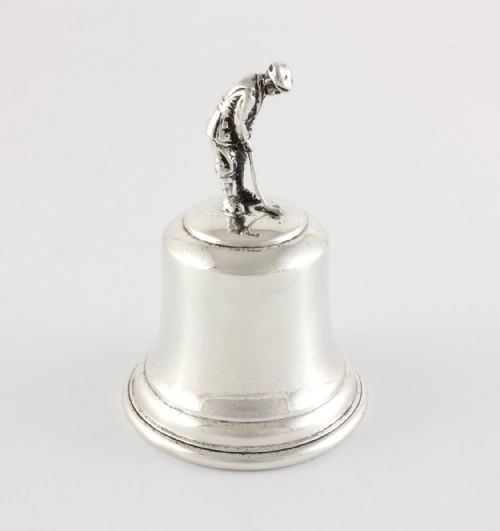 fig 1. Silver Golfer Table Bell.